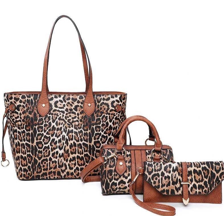 leopard print tote bag fluffy